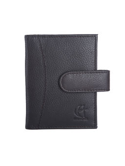 HiLEDER - Goat Nappa Handmade Leather Card Case Holder With Multi Cards Slots Black