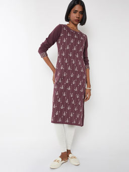 max - Women Mauve Floral Printed Kurta