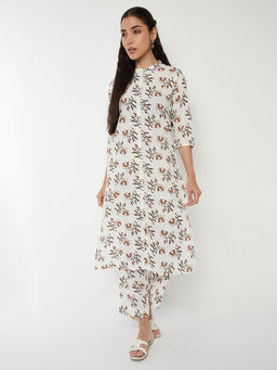 max - Women Off White Floral Printed Kurta