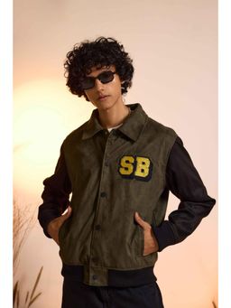 The Clothing Factory - Spongebob Embellished Suede Bomber Jacket