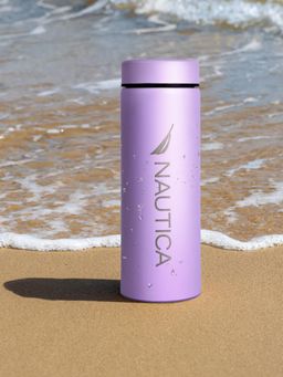 Nautica - Sleek Insulated Travel Bottle: 24-Hour Hot & Cold Flask Titanium Solid-Lightviolet