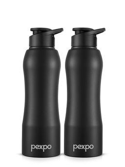 Pexpo - Bistro Black Knight Stainless Steel Fridge Bottle/Sipper - 750Ml (Pack of 2)