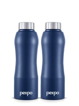 Pexpo - Bistro Denim Blue Stainless Steel Fridge Bottle - 750Ml (Pack of 2)