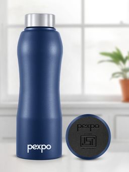 Pexpo - Bistro Denim Blue Stainless Steel Fridge Bottle - 750Ml