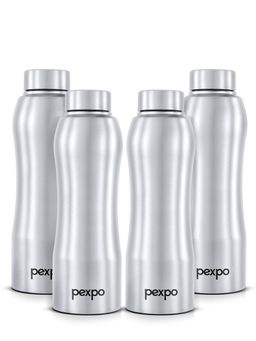 Pexpo - Bistro Silver Stainless Steel Fridge Bottle - 1000Ml (Pack of 4)