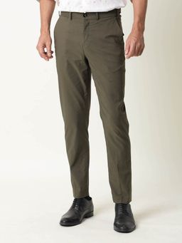 Rare Rabbit - Glak Olive Casual Trousers