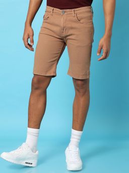 Campus Sutra - Men Solid Regular Denim Shorts