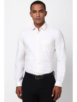 Peter England - Mens White Slim Fit Formal Shirt