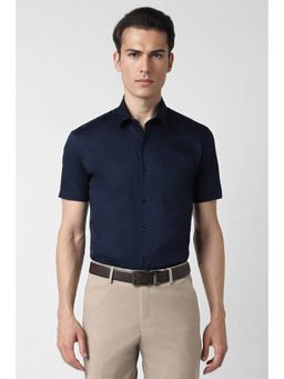 Peter England - Mens Navy Regular Fit Formal Shirt