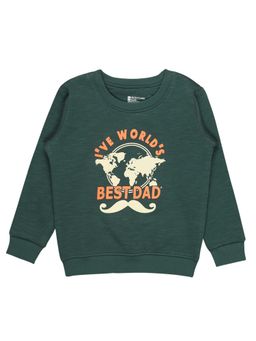 Bodycare - Boys Crew Neck Full Sleeves Sweatshirt-Green