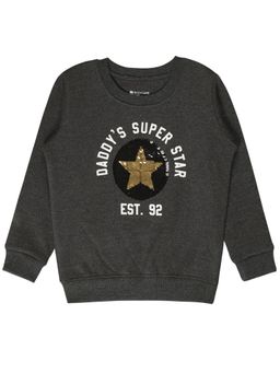 Bodycare - Boys Crew Neck Full Sleeves Sweatshirt-Anthra Melange