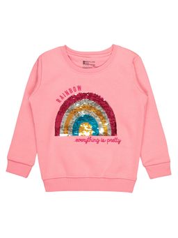 Bodycare - Girls Crew Neck Full Sleeves Sweatshirt-Pink
