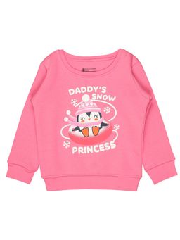 Bodycare - Girls Crew Neck Full Sleeves Sweatshirt-Fuchsia