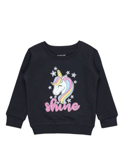 Bodycare - Girls Crew Neck Full Sleeves Sweatshirt-Navy