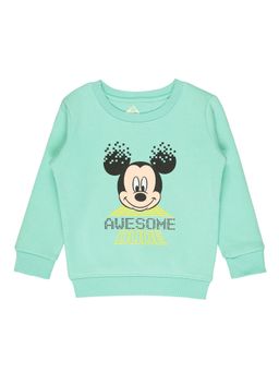 Bodycare - Boys Mickey & Friends Printed Sweatshirt-Lite Green