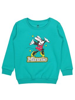 Bodycare - Girls Minnie & Friends Printed Sweatshirt-Green
