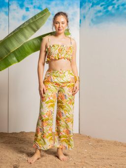 AOBA - Floral Printed Swim Co-Ord (Set of 2)