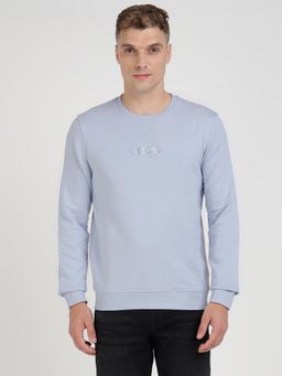 Guess - Blue Solid Sweatshirt
