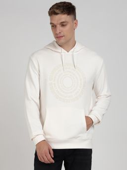 Guess - White Typography Hoodie