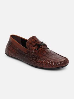 EZOK - LS-5 Men Brown Genuine Leather Loafers
