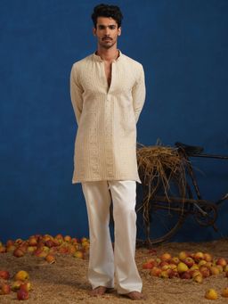 KALPRAAG - Daksh Beige Short Kurta With Pant