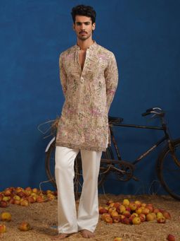 KALPRAAG - Brown Heeran Chiku Short Kurta with Pant