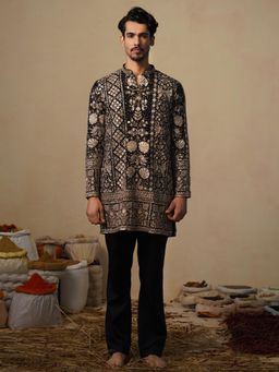 KALPRAAG - Sanjh Black Short Kurta with Pant