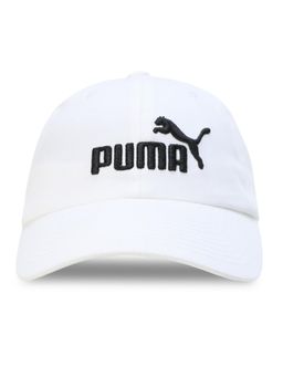 Puma - Unisex White No.1 Logo Youth Baseball Cap (4-7 Years)