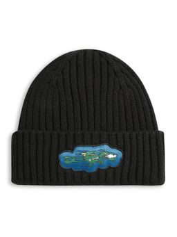 Puma - Unisex Black Super Youth Mid Crown Beanie (4-7 Years)