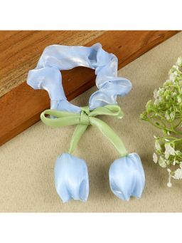 Asthetika Kids - Girls Blue Floral Hair Tie (3-12 Years)