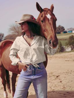 U.S. POLO ASSN. - Beige Cotton Full Sleeves Shirt