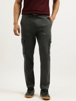 United Colors of Benetton - Grey Solid Relaxed Fit Cargo Pant