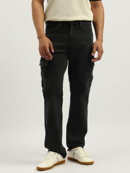 United Colors of Benetton - Mens Solid Comfort Fit Cargo Jeans