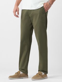 The Souled Store - Originals: Mossy Green Mens Chinos