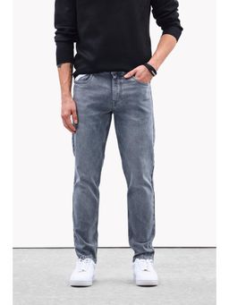 Snitch - Mens Grey Washed Slim Casual Jeans