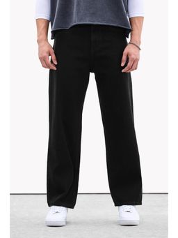 Snitch - Mens Black Washed Relaxed Casual Jeans