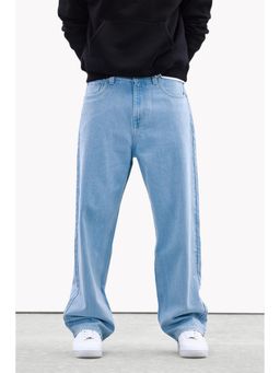 Snitch - Mens Light Blue Washed Relaxed Casual Jeans