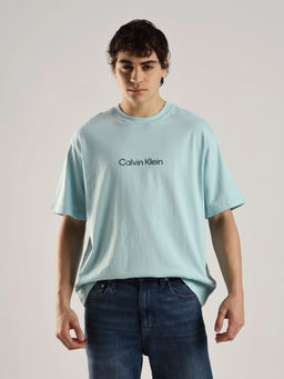 Calvin Klein - Logo Relaxed Fit Cotton Blue T-shirt