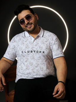 Club York - White Polo Neck T-shirt