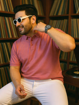 Club York - Onion Pink Polo Neck T-shirt