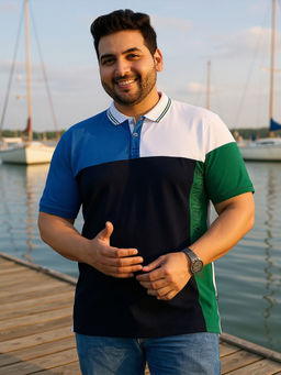 Club York - Multi-Color Polo Neck T-shirt