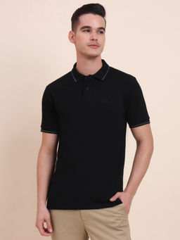 Greenfibre - Black Slim Fit Polo T-shirt