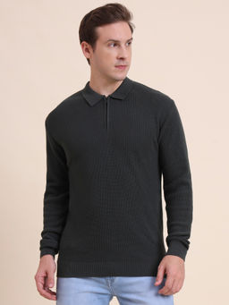 JadeBlue - Dark Grey Slim Fit Polo T-shirt