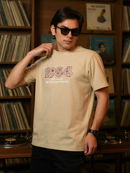 Club York - Beige Round Neck T-shirt