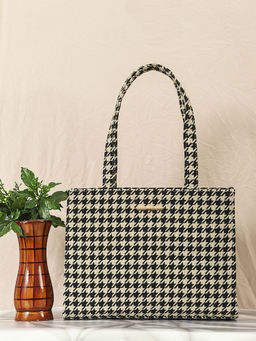 Bagsy Malone - Off White Opulent Loom Majesty Tote Bag