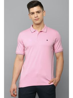 Louis Philippe - Men Pink Polo T-Shirt