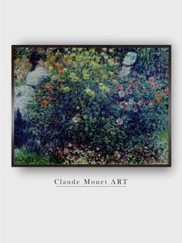 The Art House - Claude Monet Floral Framed Multi-Color Wall Art Painting