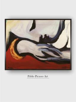 The Art House - Pablo Picasso Framed Multi-Color Wall Art Painting
