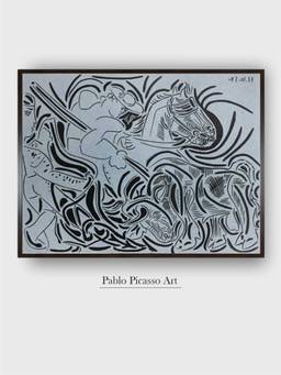 The Art House - Pablo Picasso Framed Multi-Color Wall Art Painting