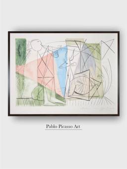The Art House - Pablo Picasso Framed Multi-Color Wall Art Painting